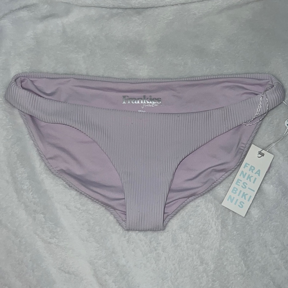 Lavendar bikini bottoms from Frankie’s Bikinis